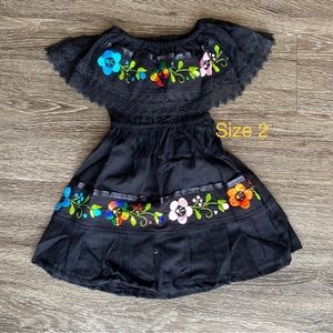 Hand Embroidered Mexican Girls Dress/ Vestido Mexicano